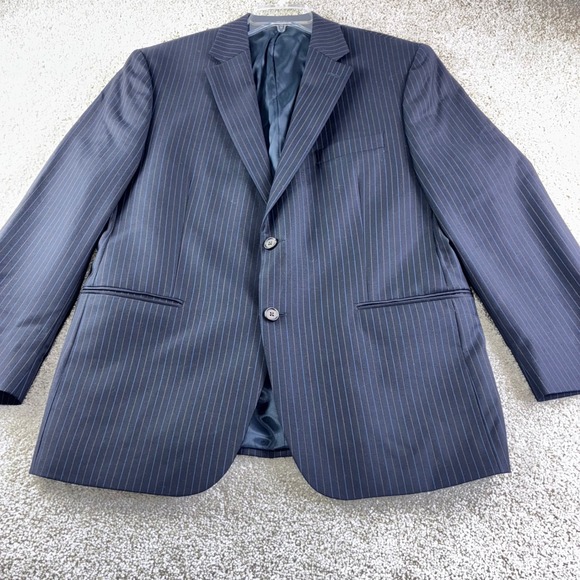 Lauren Ralph Lauren Men's Navy Pinstripe‎ Blazer Sport Coat Suit Jacket